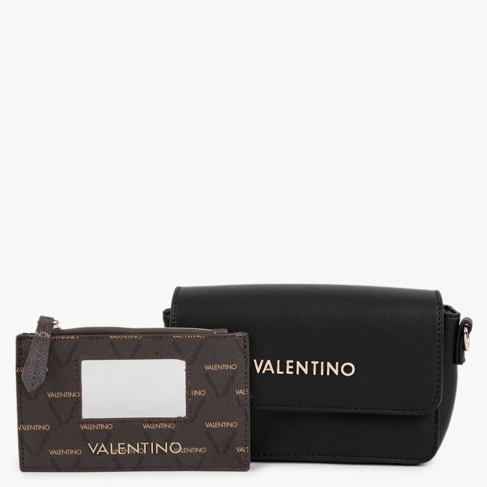 Small Champagne Black Satchel Bag