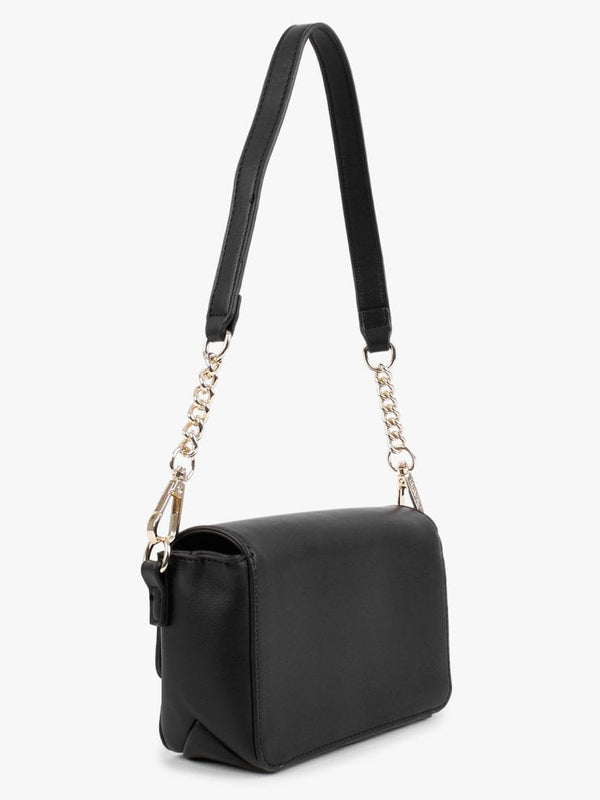 Small Champagne Black Satchel Bag
