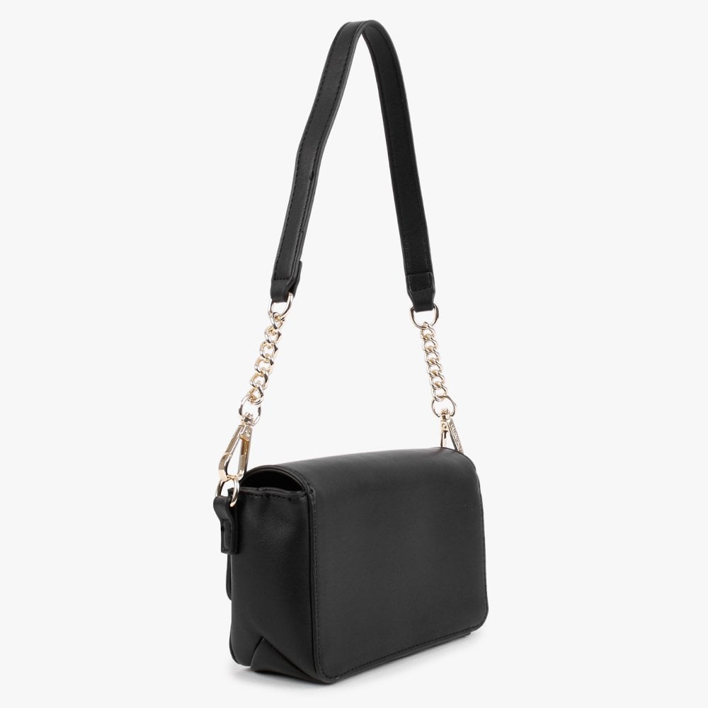 Small Champagne Black Satchel Bag
