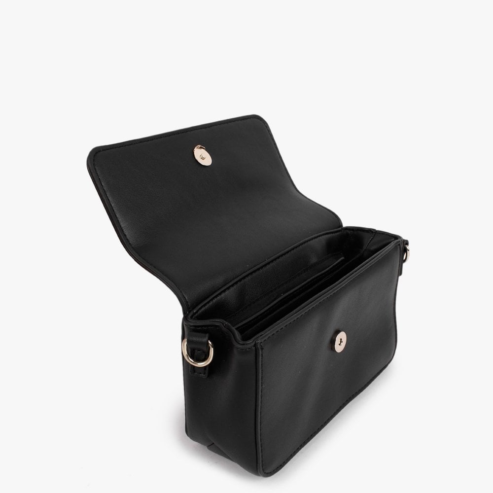 Small Champagne Black Satchel Bag