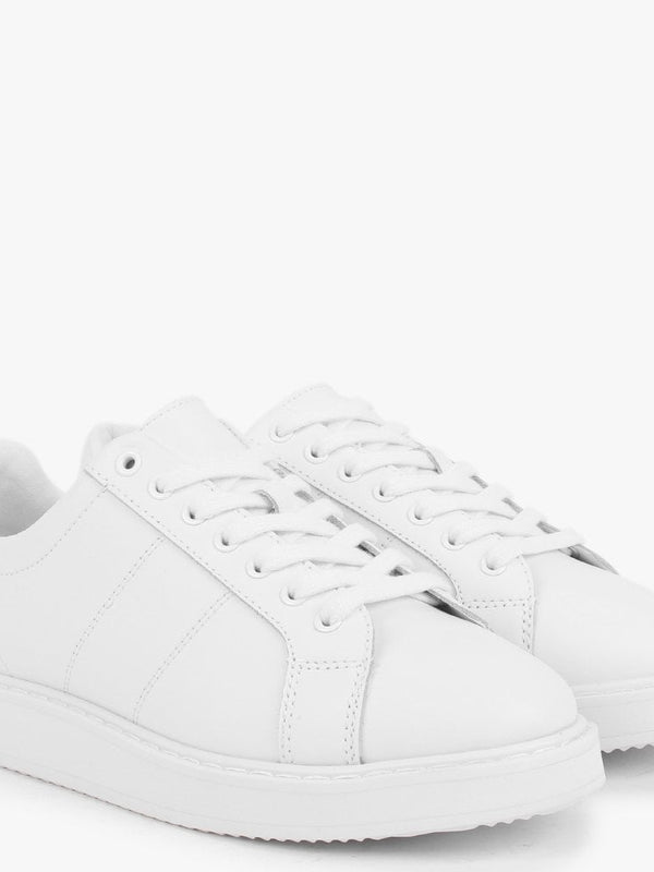 Angeline II White Leather Trainers