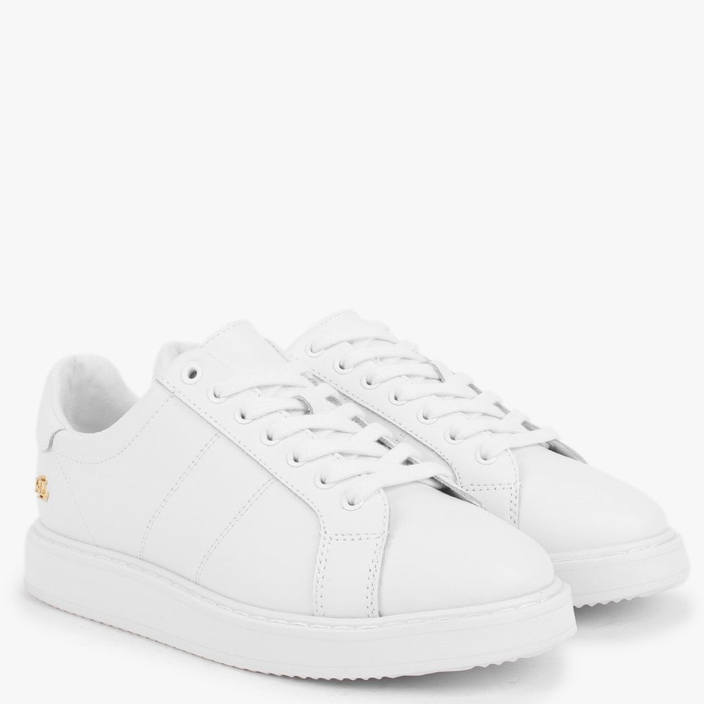 Angeline II White Leather Trainers