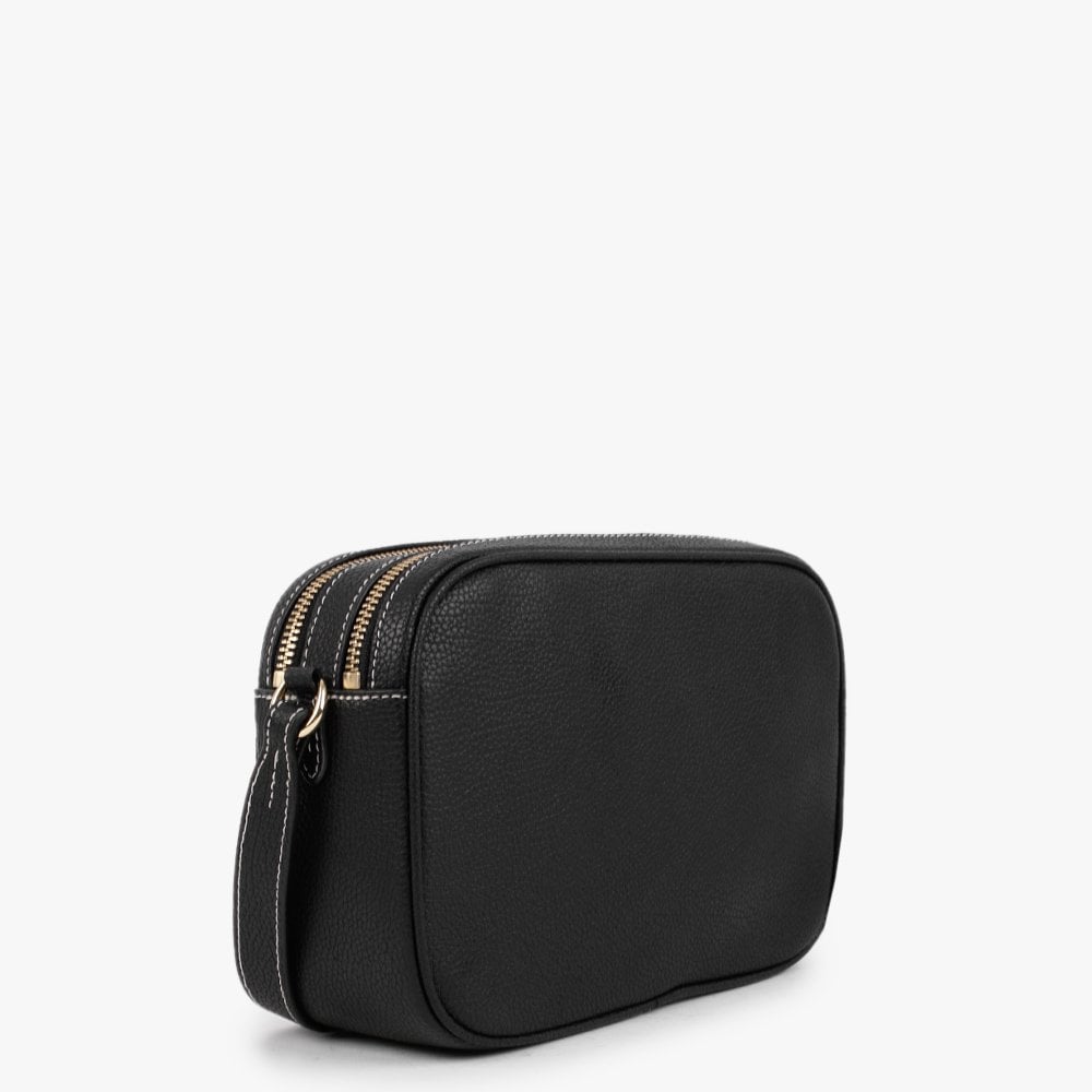 Carrie 24 Black Leather Cross-Body Bag