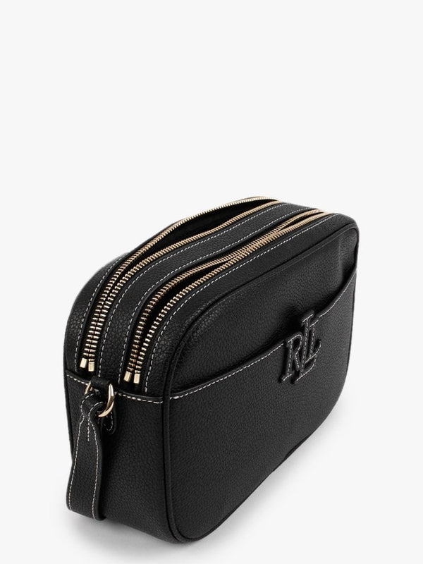 Carrie 24 Black Leather Cross-Body Bag