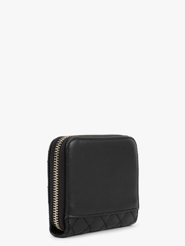 Small Rue Rose Black Zip Around Wallet