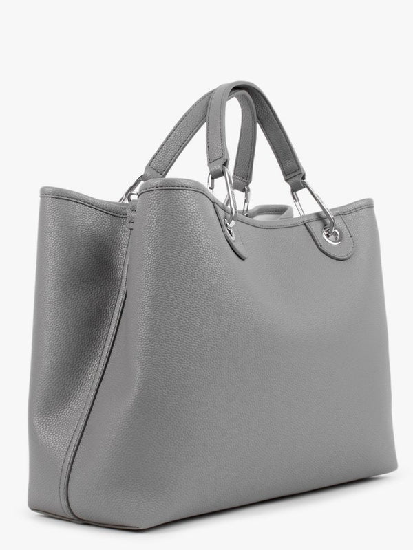 Grey & Cloud Pebbled Shopper With Pouch