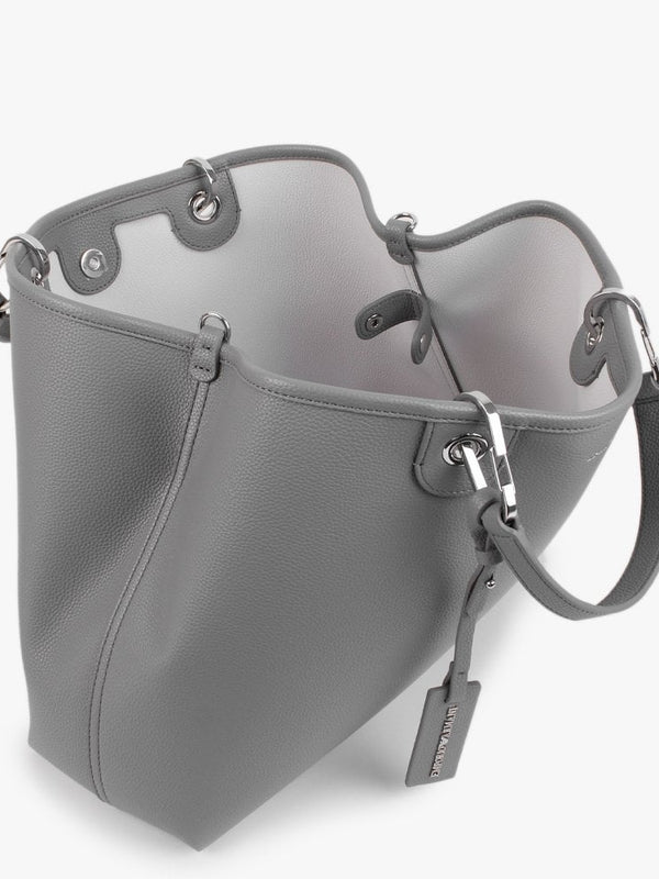 Grey & Cloud Pebbled Shopper With Pouch