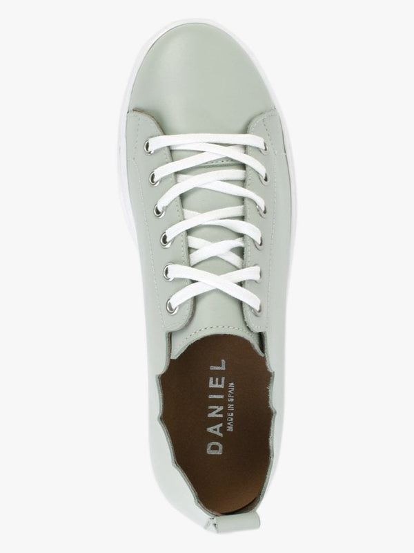 Scallop Green Leather Trainers