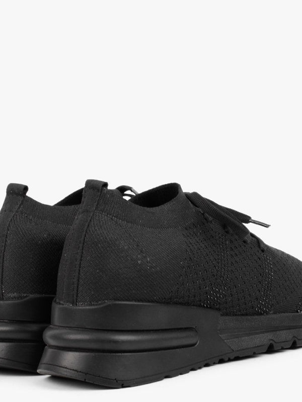 Bucky Black Sparkle Knitted Trainers