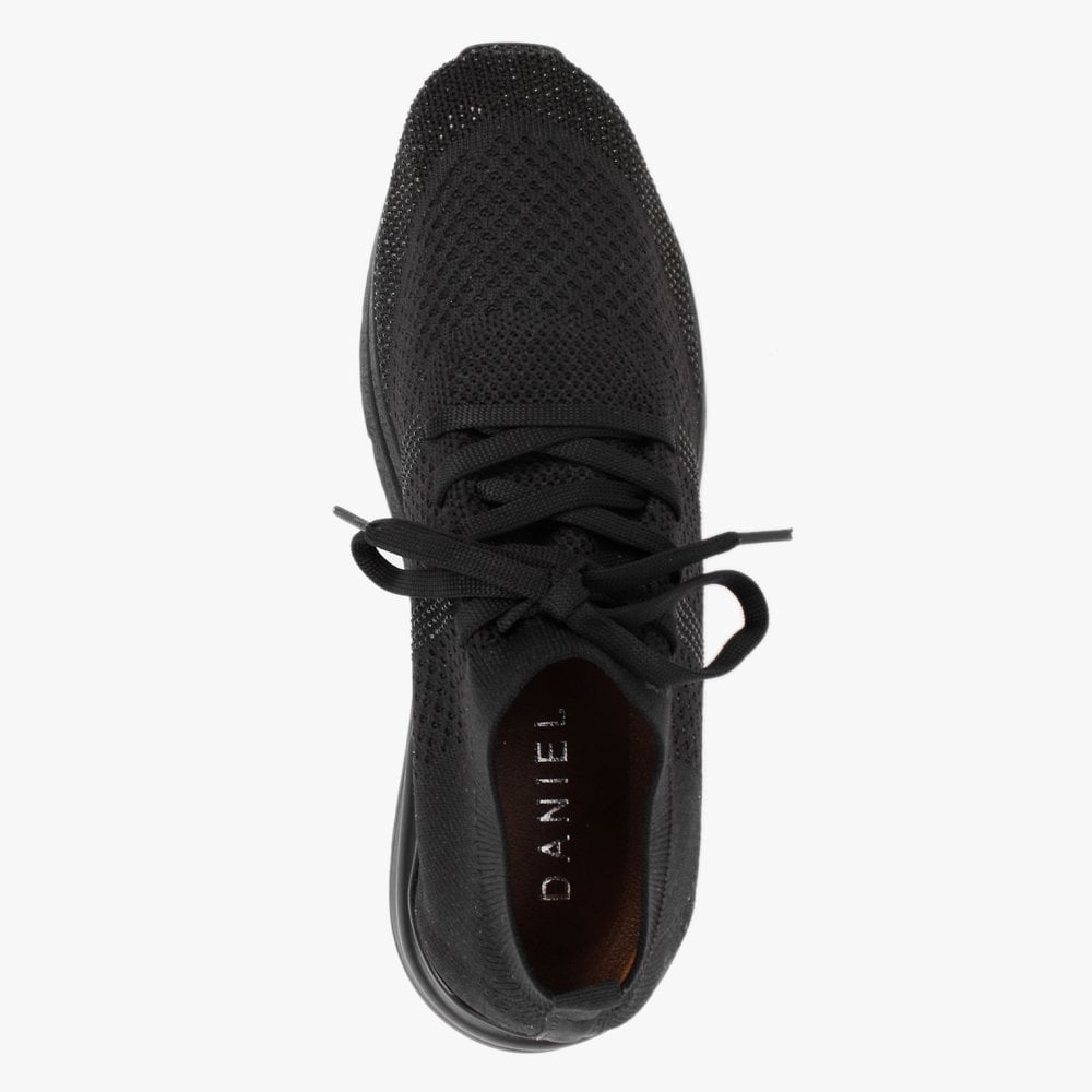 Bucky Black Sparkle Knitted Trainers