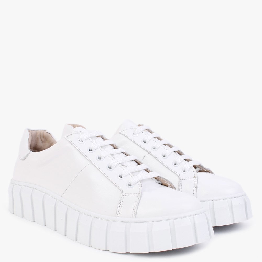 Boppy White Leather Chunky Trainers