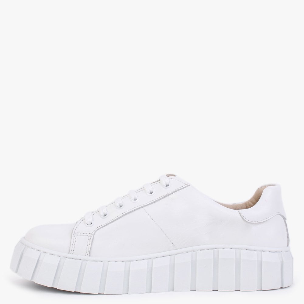 Boppy White Leather Chunky Trainers