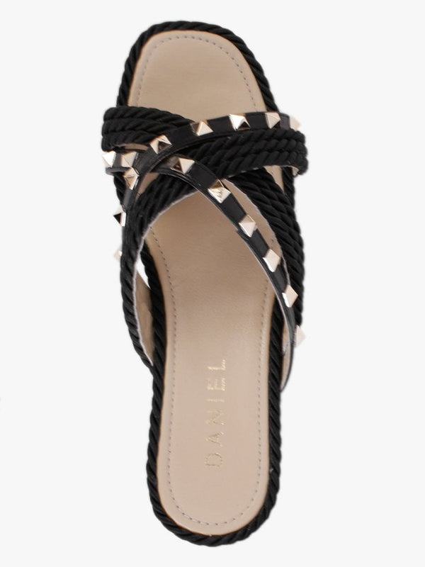 Pope Black Rope Slab Wedge Mules