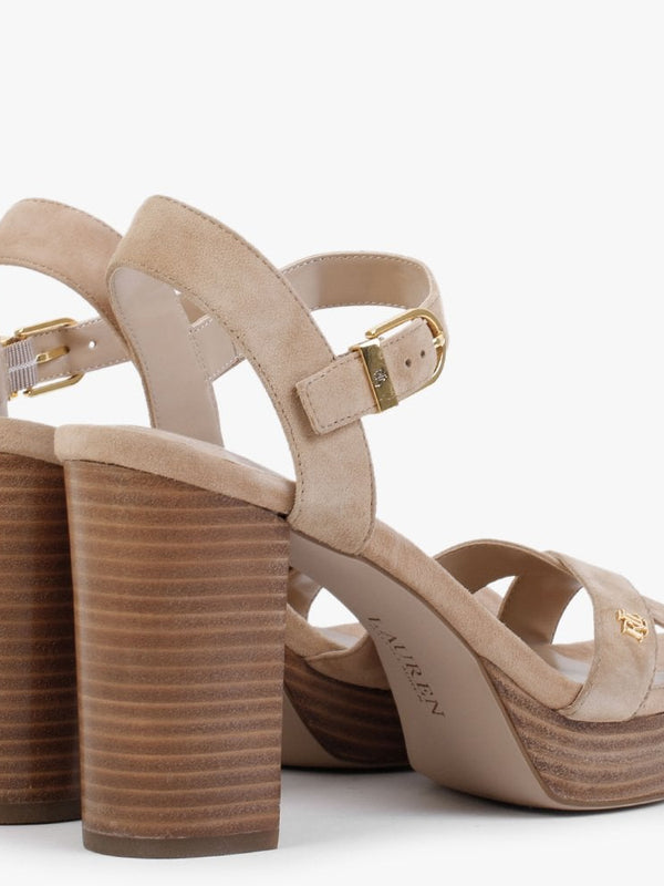 Fenton Buff Suede Platform Heeled Sandals