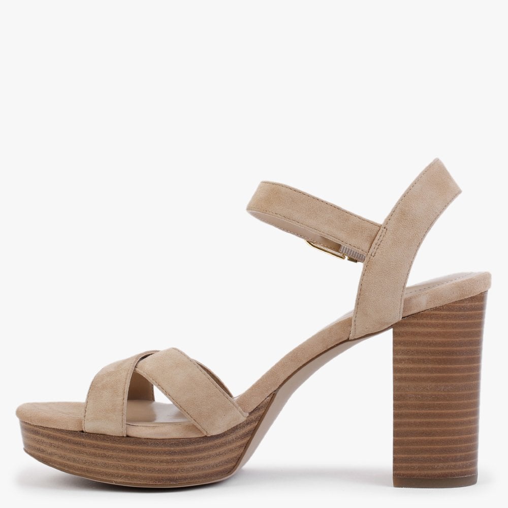 Fenton Buff Suede Platform Heeled Sandals
