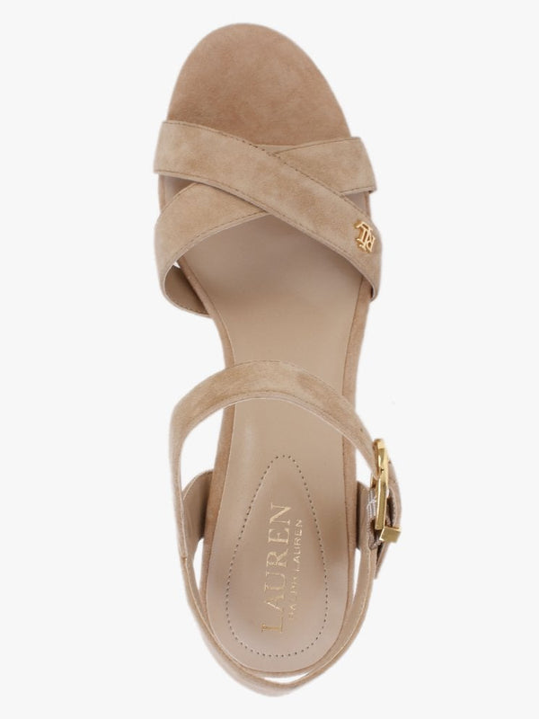Fenton Buff Suede Platform Heeled Sandals