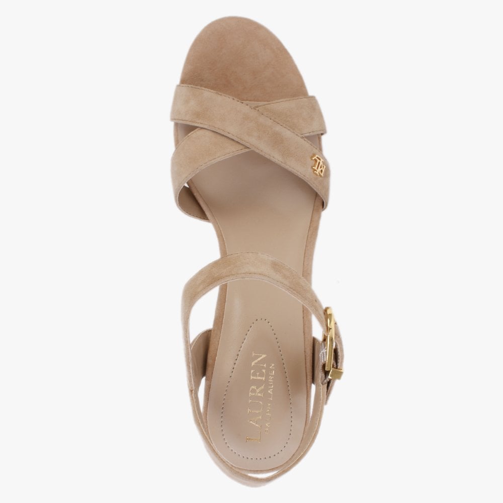 Fenton Buff Suede Platform Heeled Sandals