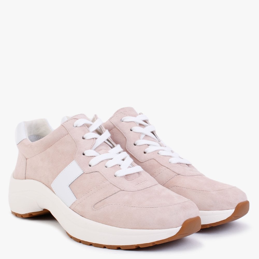 Rylee Blush Suede & Leather Trainers