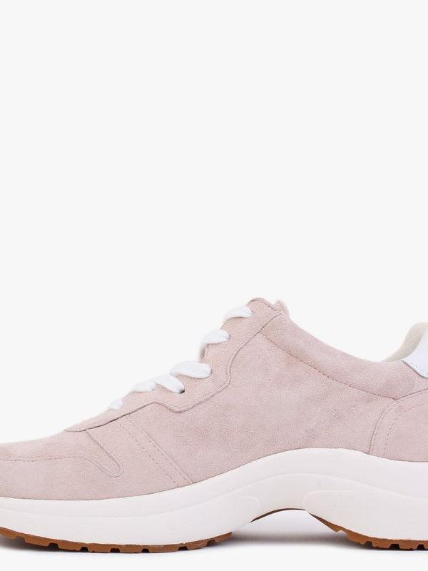 Rylee Blush Suede & Leather Trainers