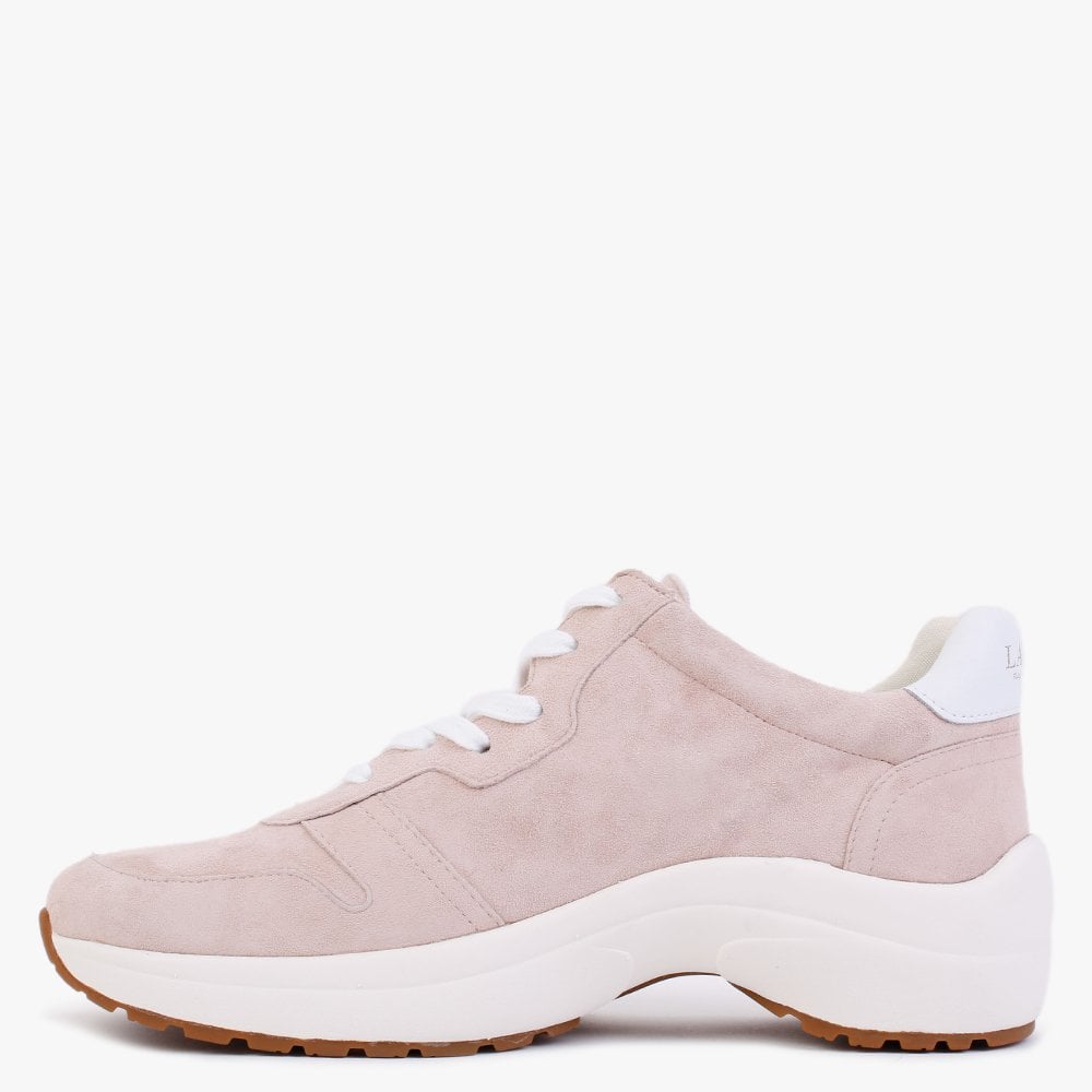 Rylee Blush Suede & Leather Trainers