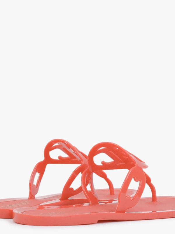 Audrie Orange Jelly Logo Sandals