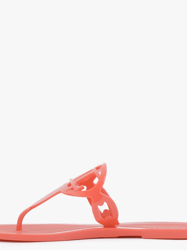Audrie Orange Jelly Logo Sandals