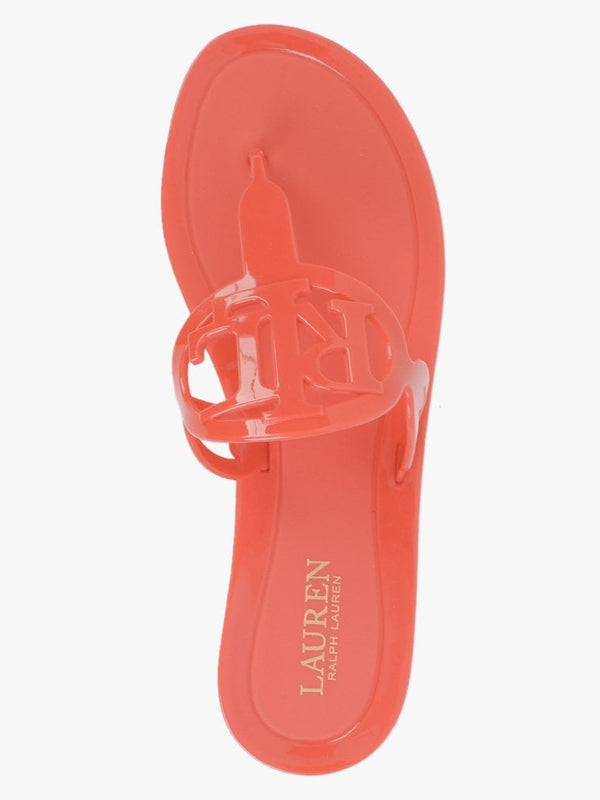 Audrie Orange Jelly Logo Sandals