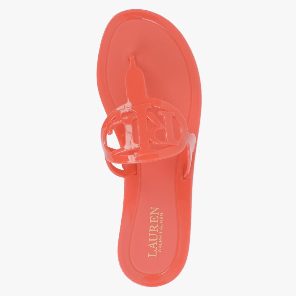 Audrie Orange Jelly Logo Sandals