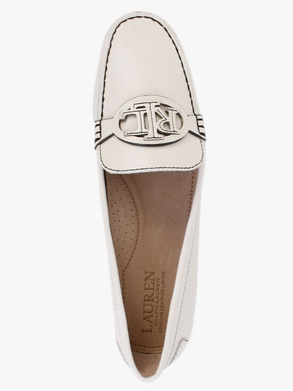 Brynn Driver Vanilla Black Leather Loafers