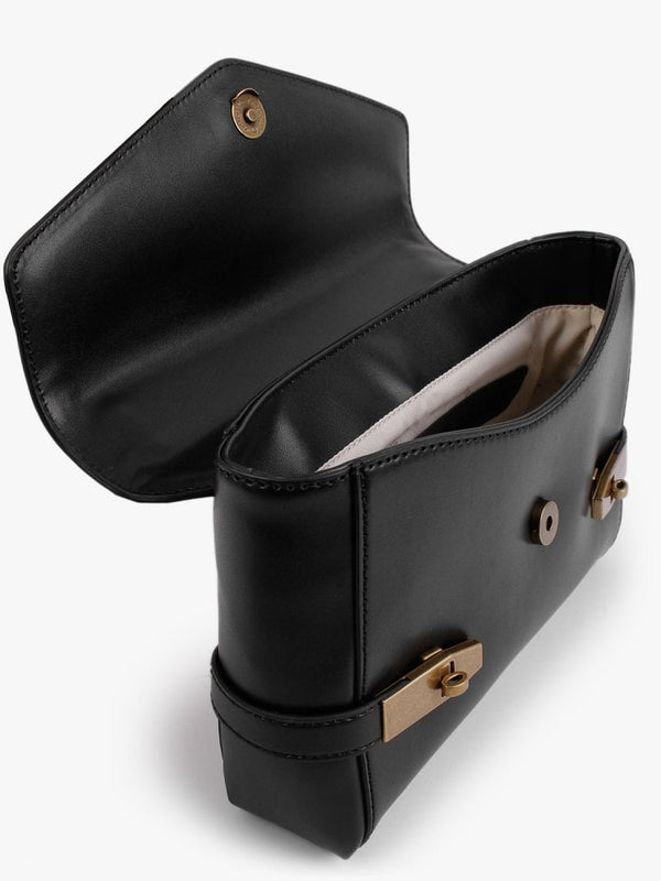 Zadie Convertible Black Cross-Body Bag