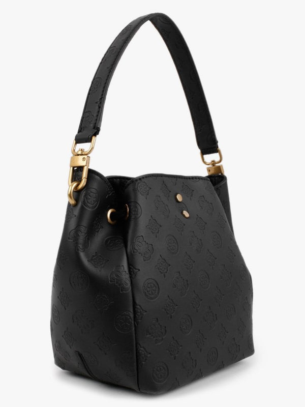 Zanelle Black Logo Bucket Bag