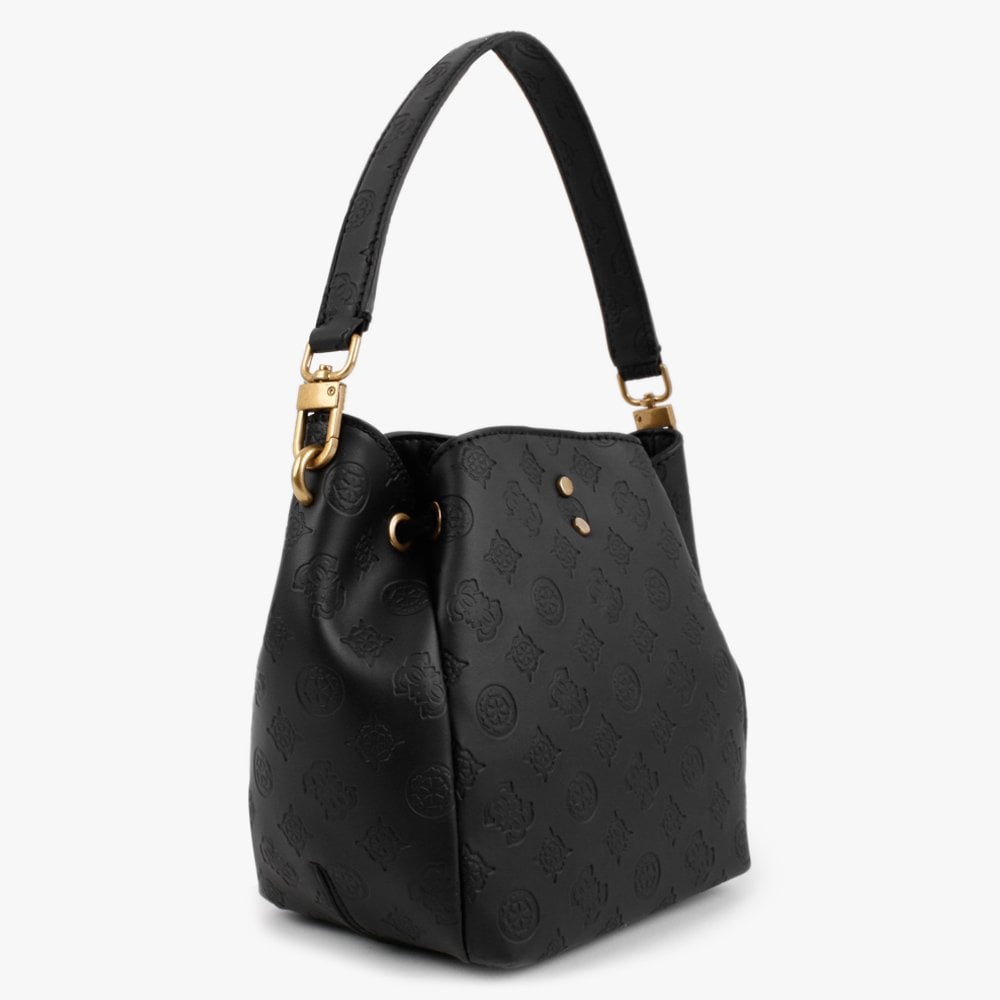 Zanelle Black Logo Bucket Bag