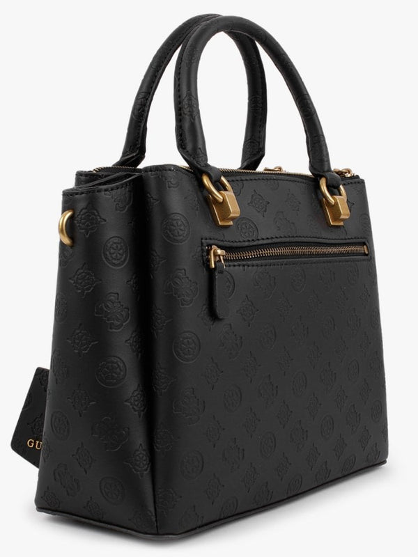 Zanelle Status Logo Black Satchel Bag