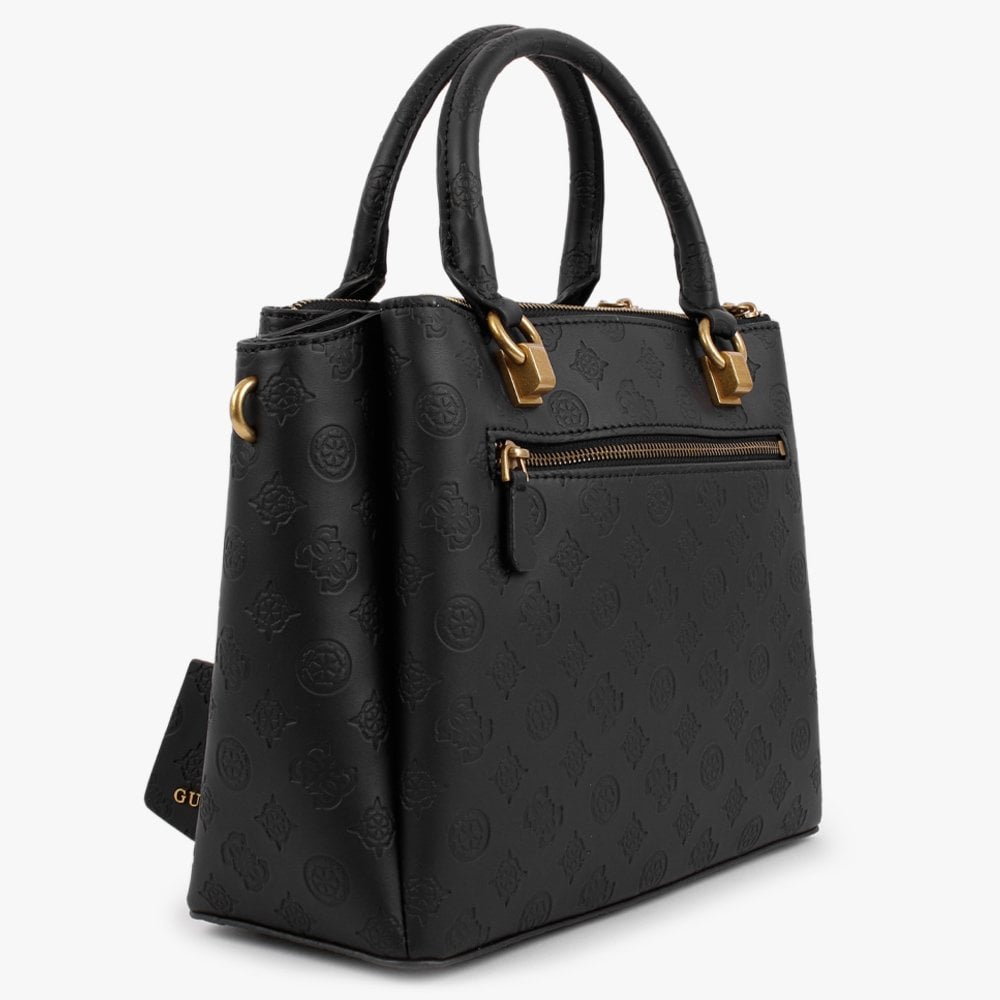 Zanelle Status Logo Black Satchel Bag