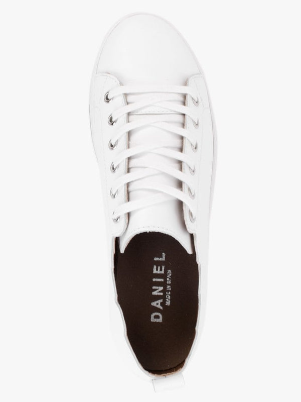 Scallop White Leather Trainers