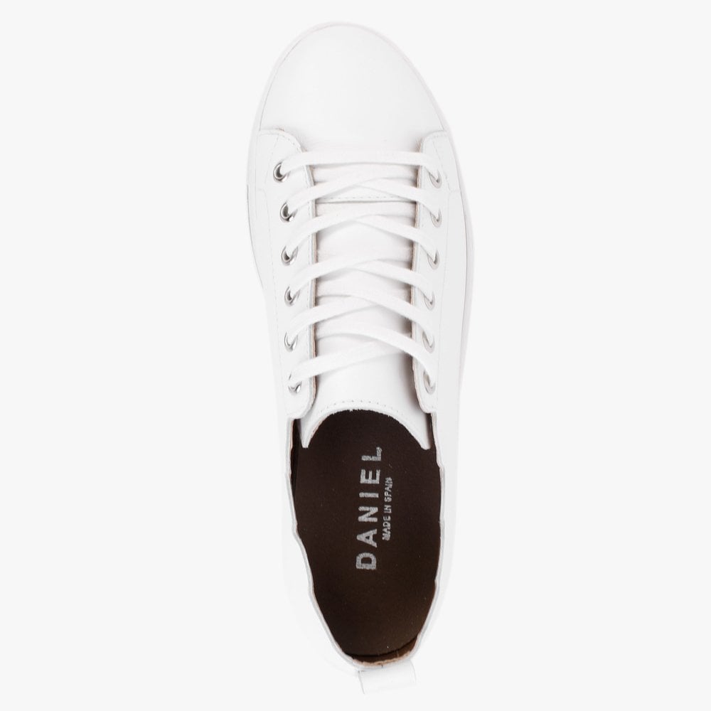 Scallop White Leather Trainers