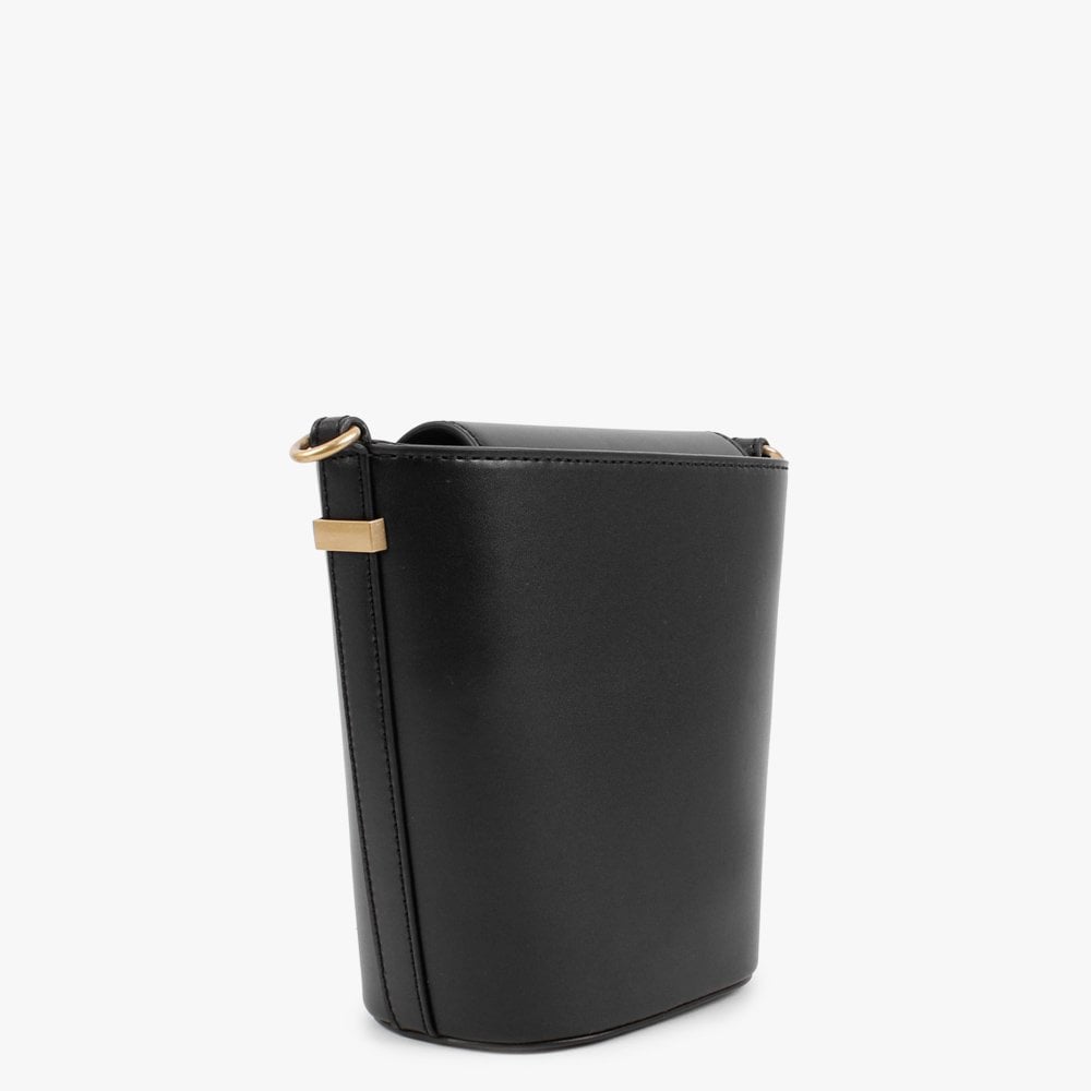 Hensely Black Cross-Body Bucket Bag