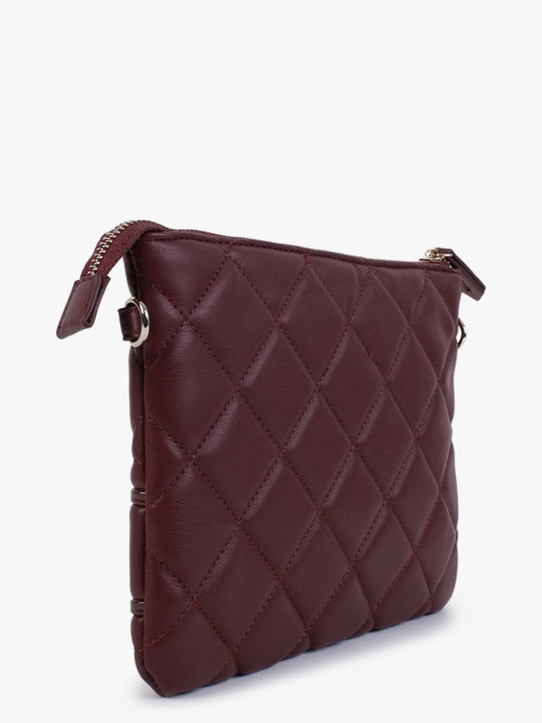 Ada Bordeaux Quilted Cross-Body Bag