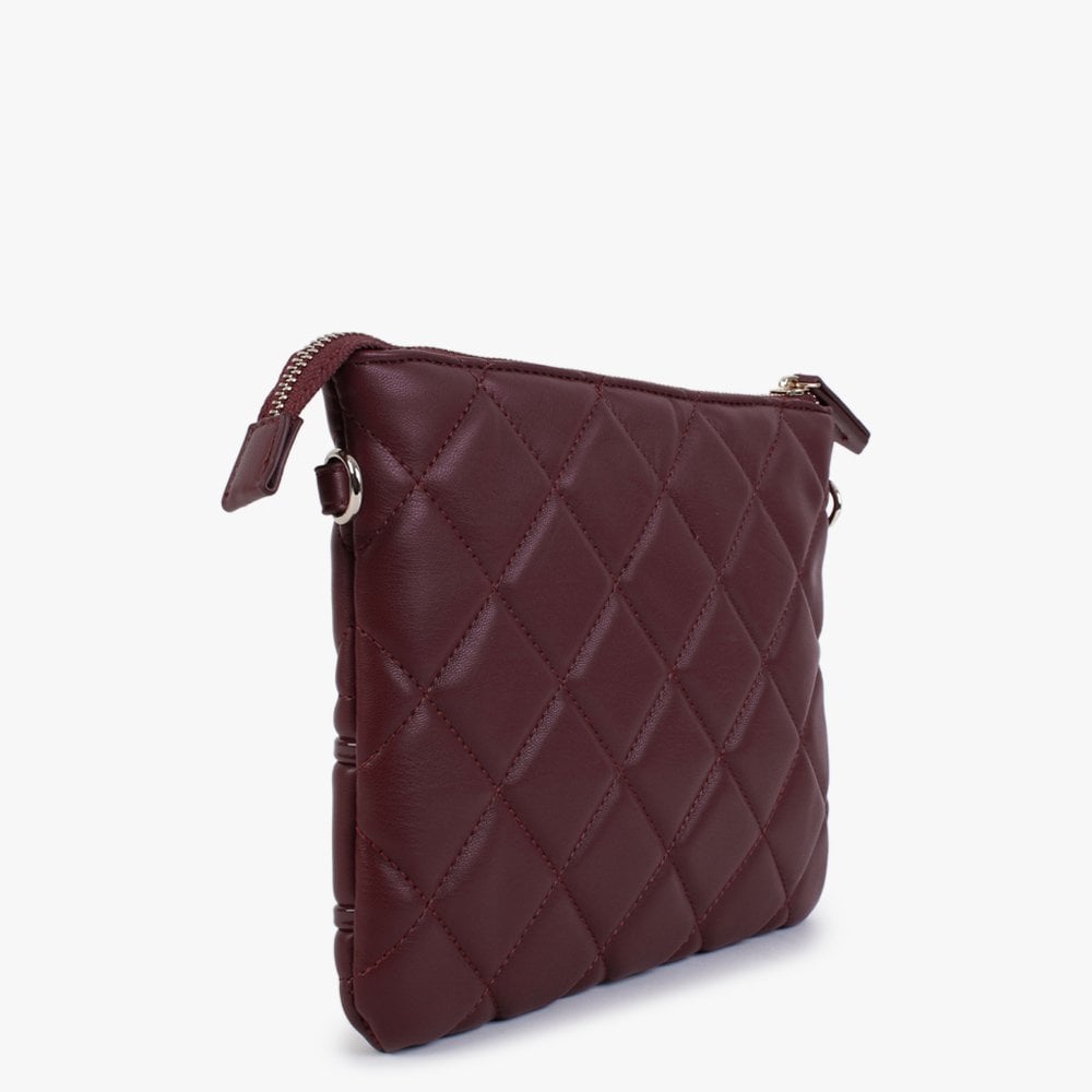 Ada Bordeaux Quilted Cross-Body Bag