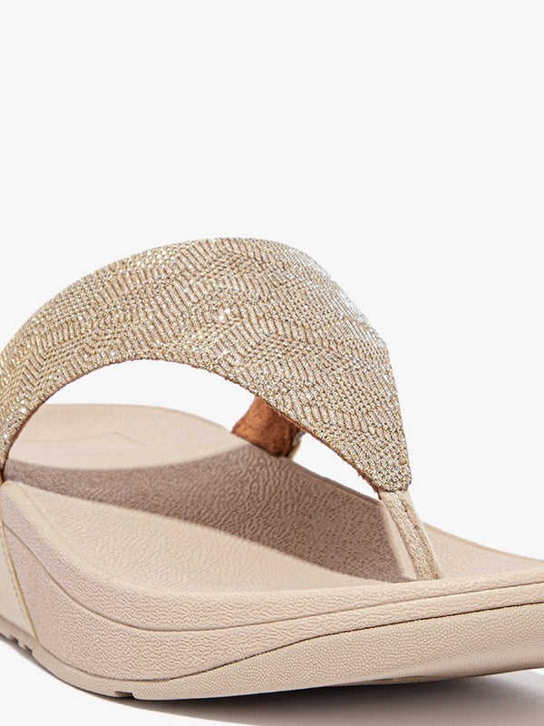Lulu Glitz Platino Toe Post Sandals