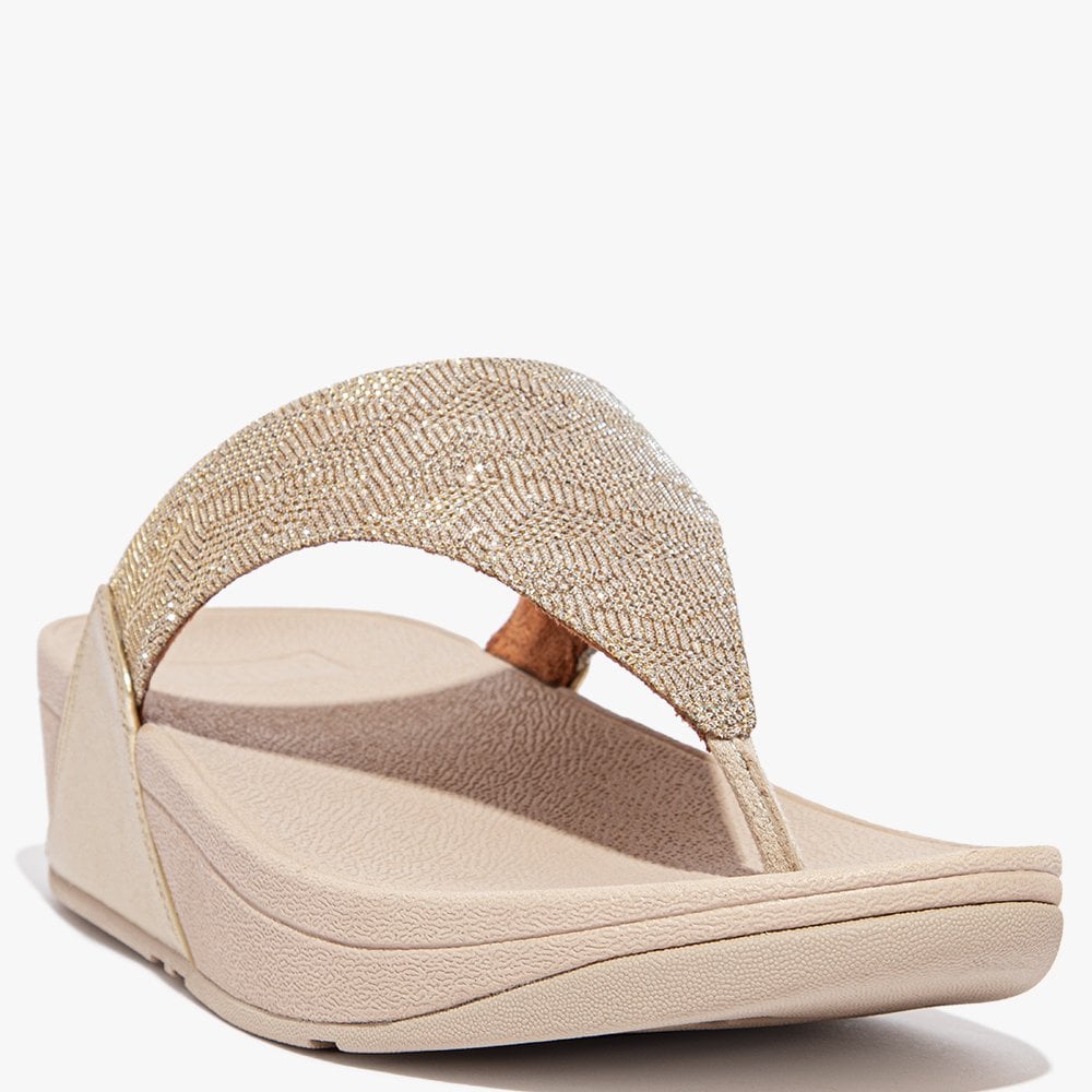 Lulu Glitz Platino Toe Post Sandals