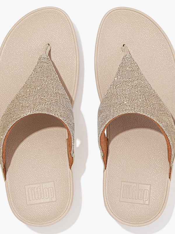 Lulu Glitz Platino Toe Post Sandals