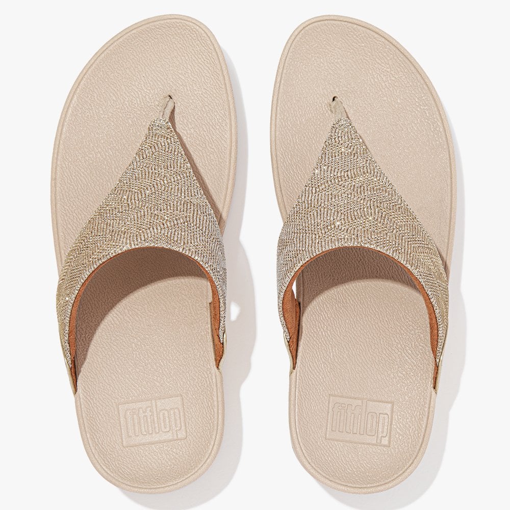 Lulu Glitz Platino Toe Post Sandals