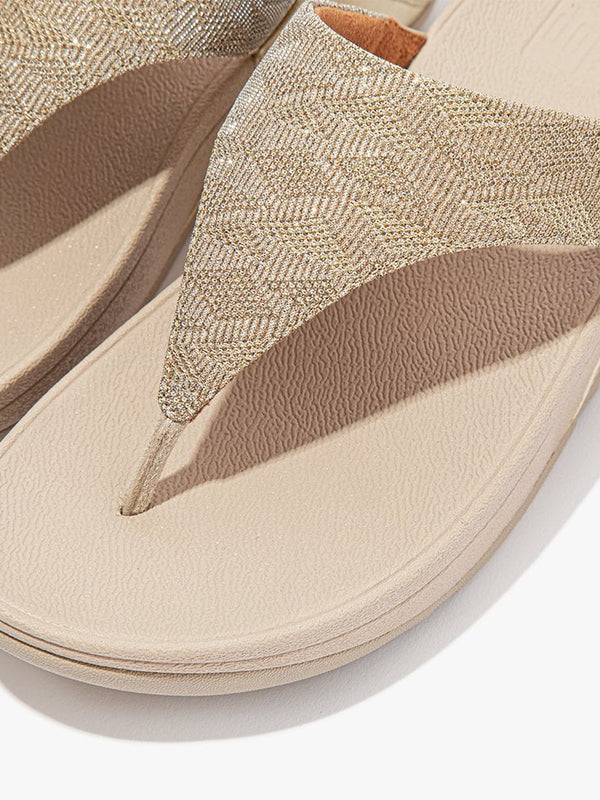 Lulu Glitz Platino Toe Post Sandals