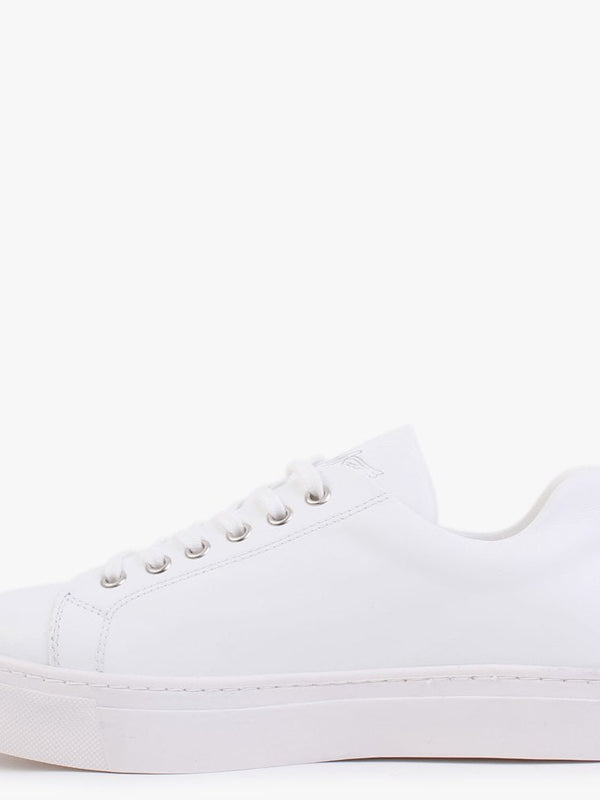 Angels Ease White Leather Green Wing Trainers