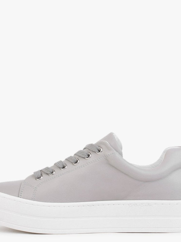 Angels Grey Leather Flatform Trainers
