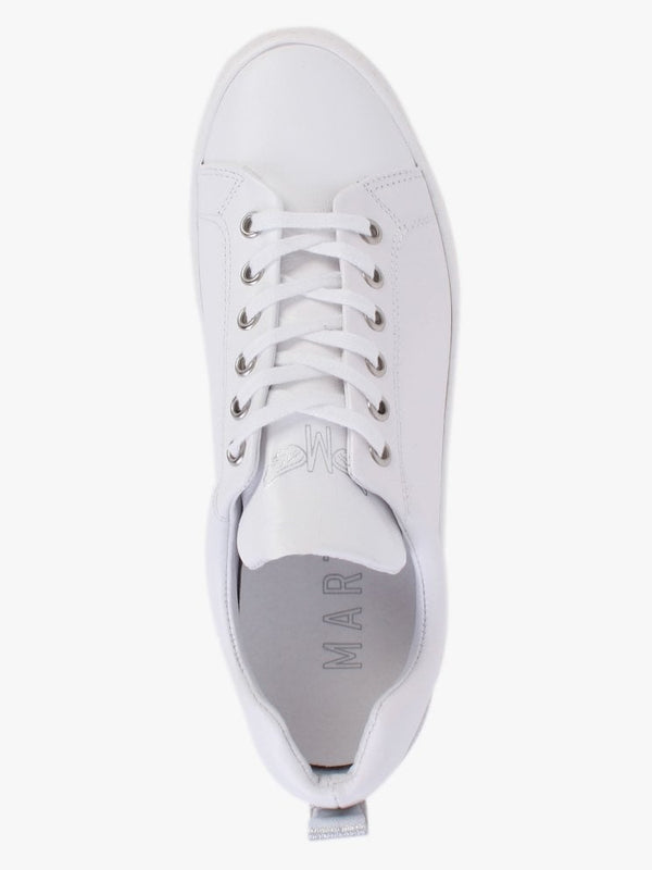 Angels White Leather Flatform Trainers