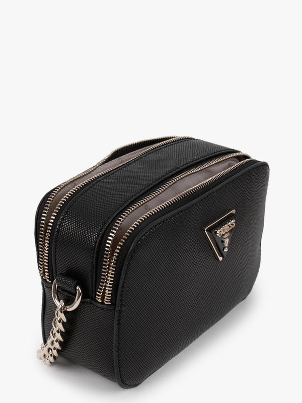 Noelle Black Saffiano Cross-Body Camera Bag