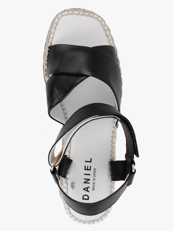 Klunk Black Leather Chunky Sandals
