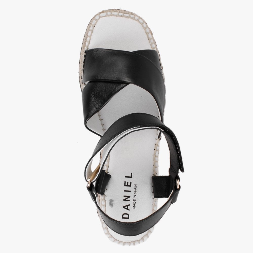 Klunk Black Leather Chunky Sandals